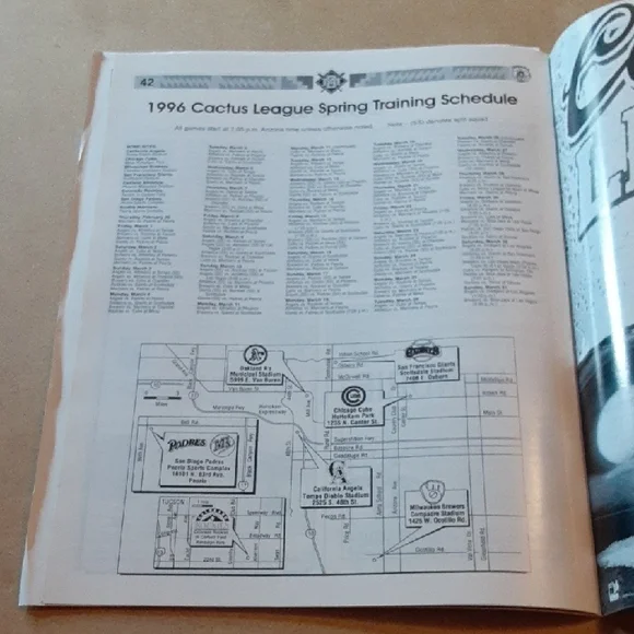 Brewers MLB Spring Training 1996 Program - Picture 7 of 8